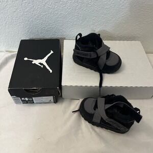 Sneakers Baby Toddler Sz 4C Jordan 1 Low Flex (TD) Black Color 554721-100‎ Box